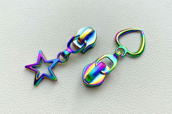 Custom Metal Zipper Pullers-Rainbow Metal Zipper Pullers