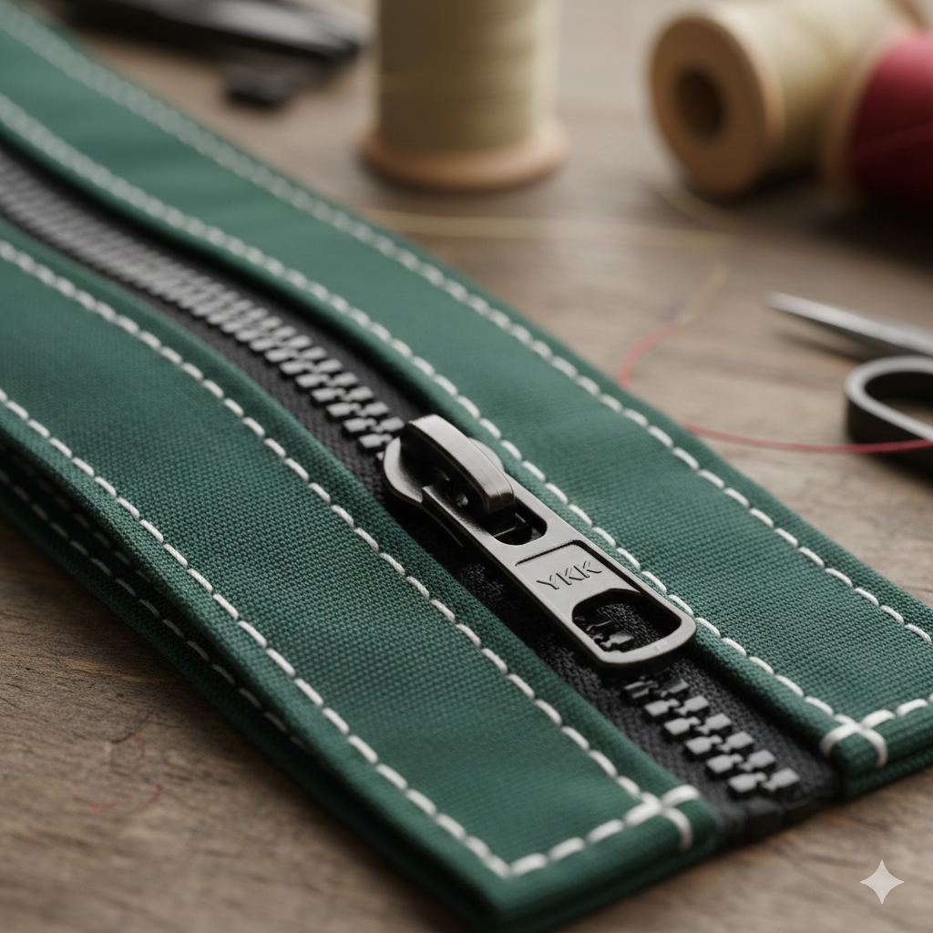 YKK zipper parts and materials YKK zipper components