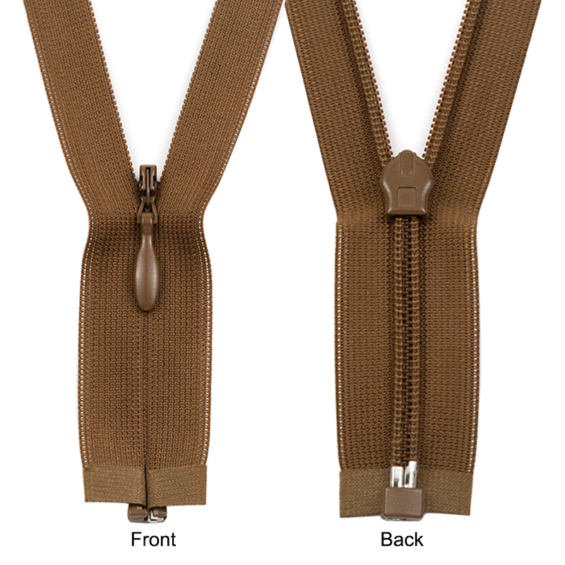 Common invisible zipper styles comparison