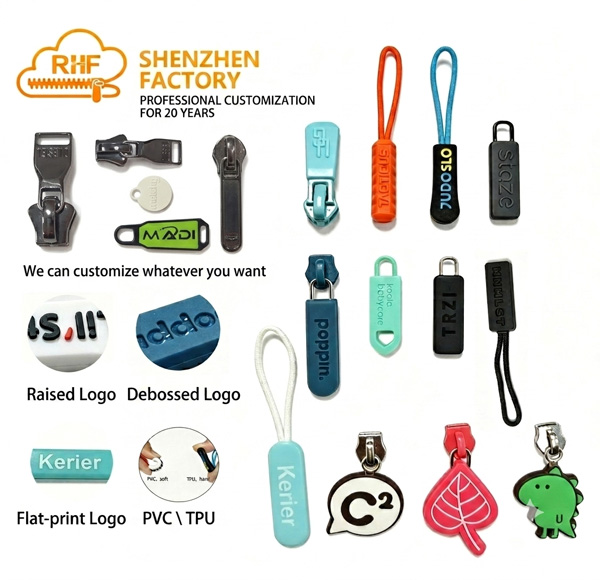 separating zipper manufacturer OEM ODM customization options for pullers logo tape color and plating