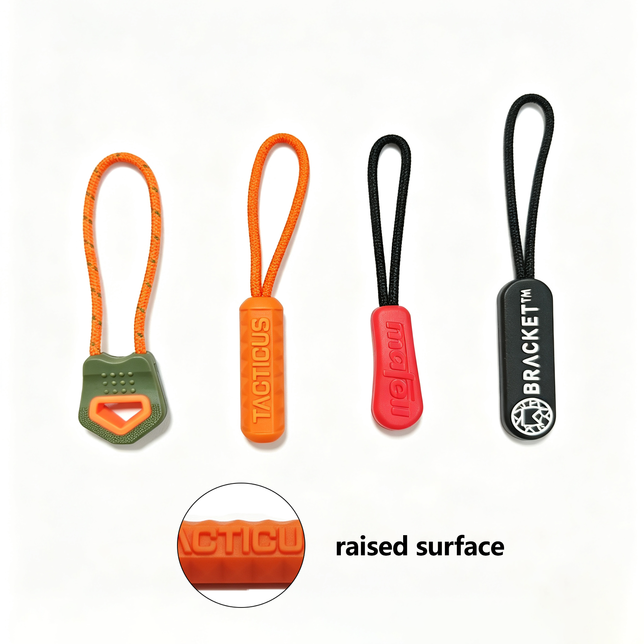 TPU embossed logo process TPU embossed logo zipper puller