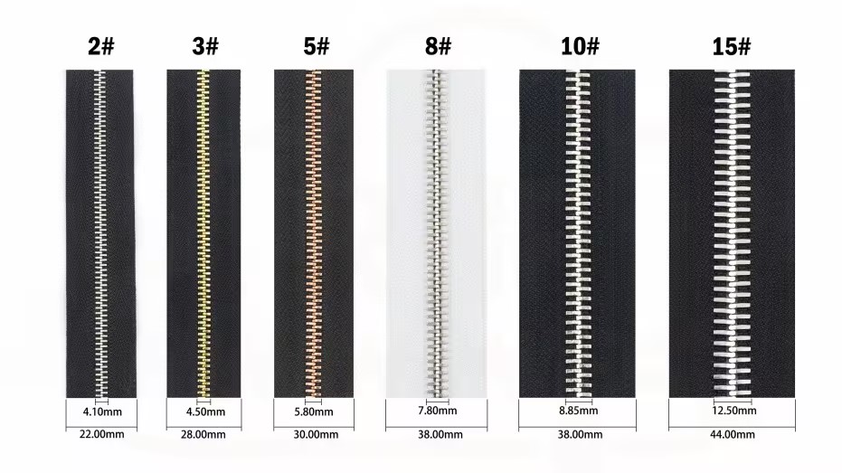 #3 #5 zipper and #8 #10 zipper macro comparison for sourcing decisions