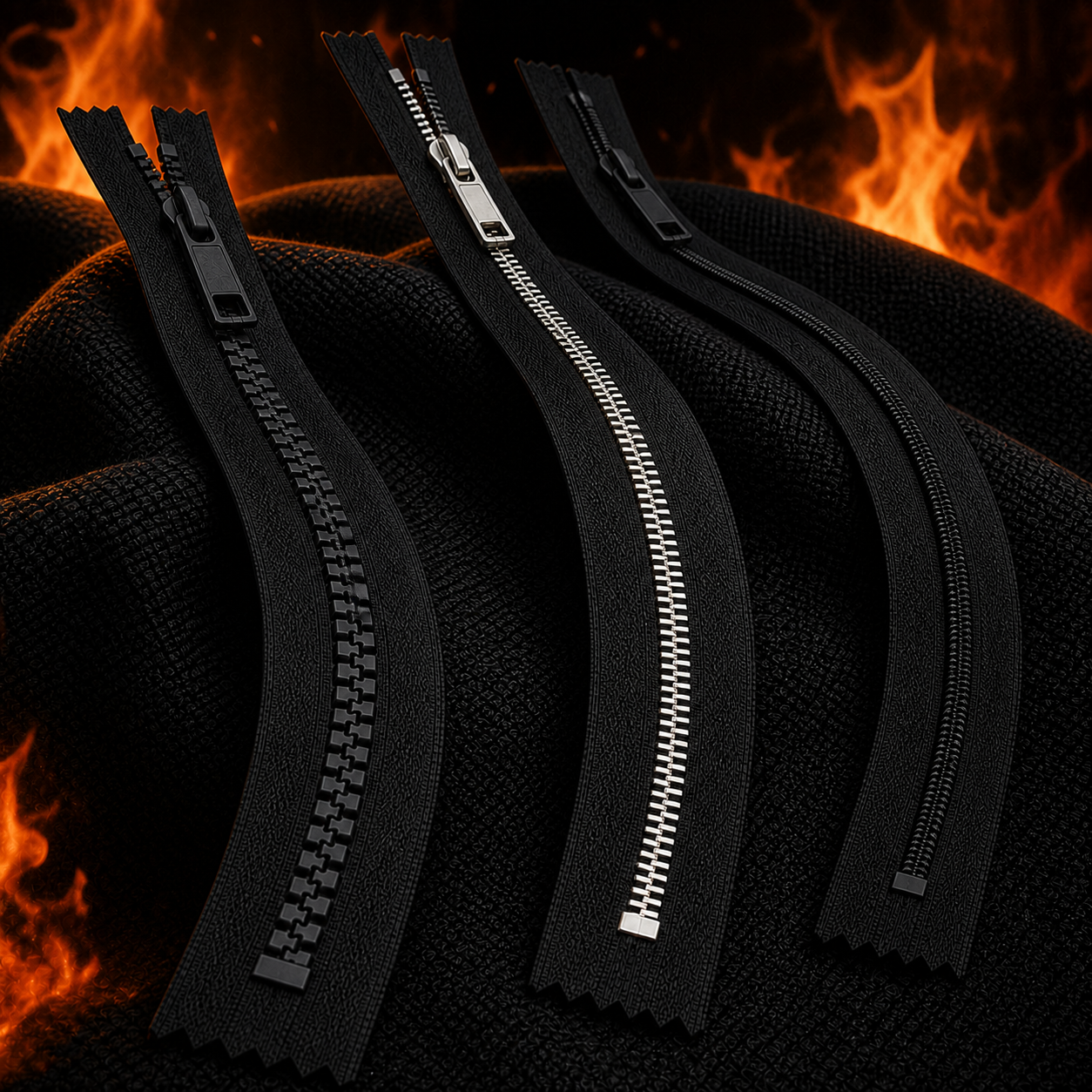 Flame Retardant Zipper - FR Zipper for Firefighter Suits and Protective Clothing