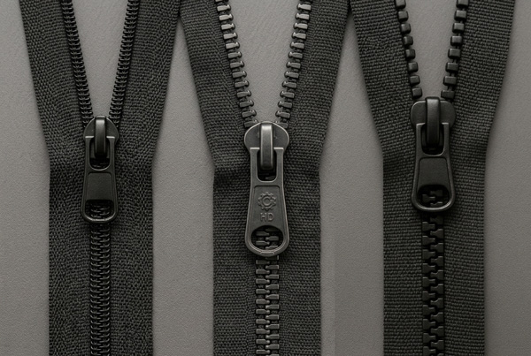 Five heavy-duty zipper systems for outdoor gear manufacturing including molded acetal, coated reverse coil, polyester coil, metal and watertight zippers