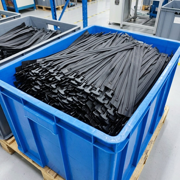 Airtight zippers packed and ready for shipment